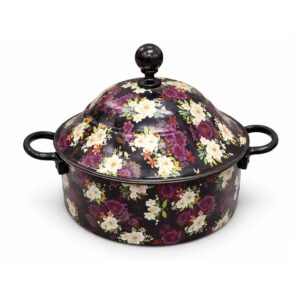 Newest Design Handmade Enamel Printed Design Insulated Hot Pot