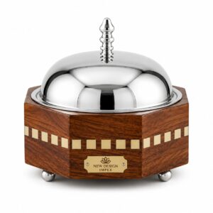 Wooden Hot Pot Hexagonal Shape Casseroles Server Double Wall Hot Pot