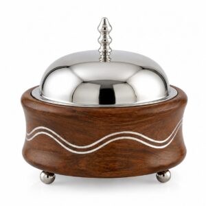 Exclusive Walnut Finishing Wooden Hot Pot Food Supplies Insulated Hot Pot