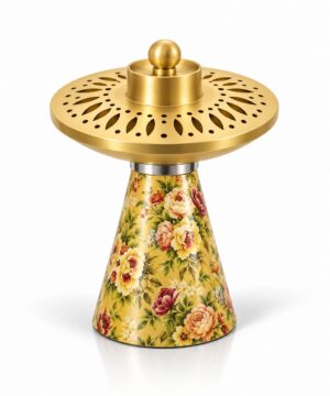 Cone Shape Arabic Incense Burner For Enamel Printed Finishing