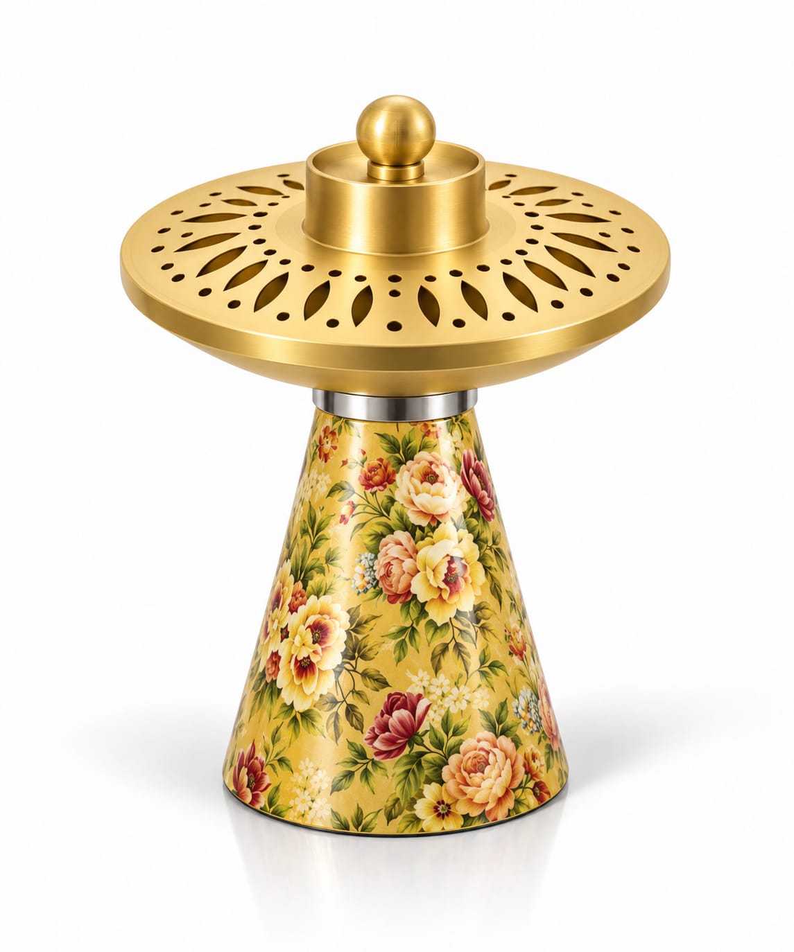 Cone Shape Arabic Incense Burner For Enamel Printed Finishing
