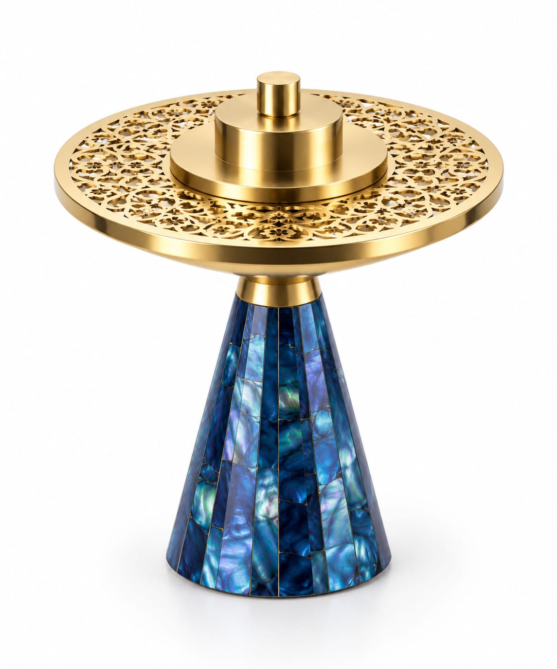 Stainless Steel Incense Burner Gold Plated Finishing For Desktop Decoration